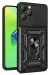 Newface İnfinix Hot 40 Pro Kılıf Pars Lens Yüzüklü Silikon - Siyah