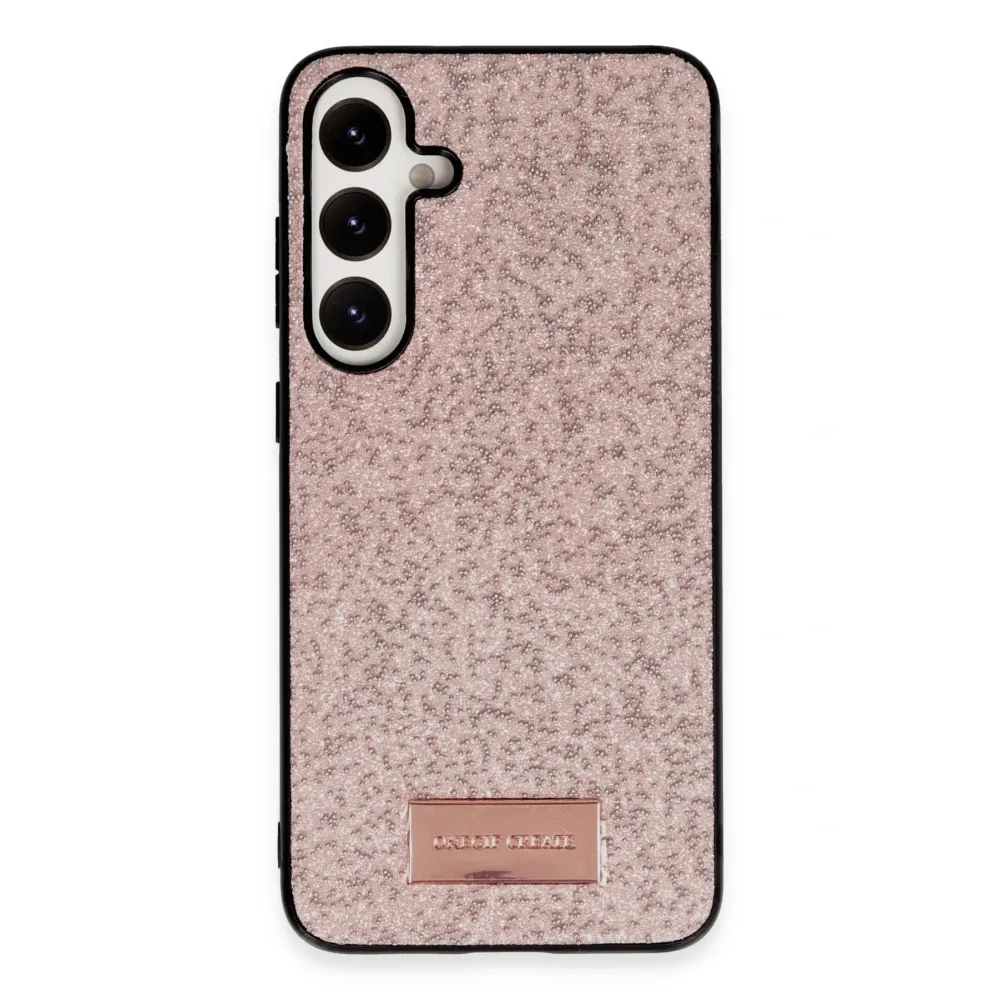 Onegif Samsung Galaxy A55 5G Bright Simli Kapak - Pembe