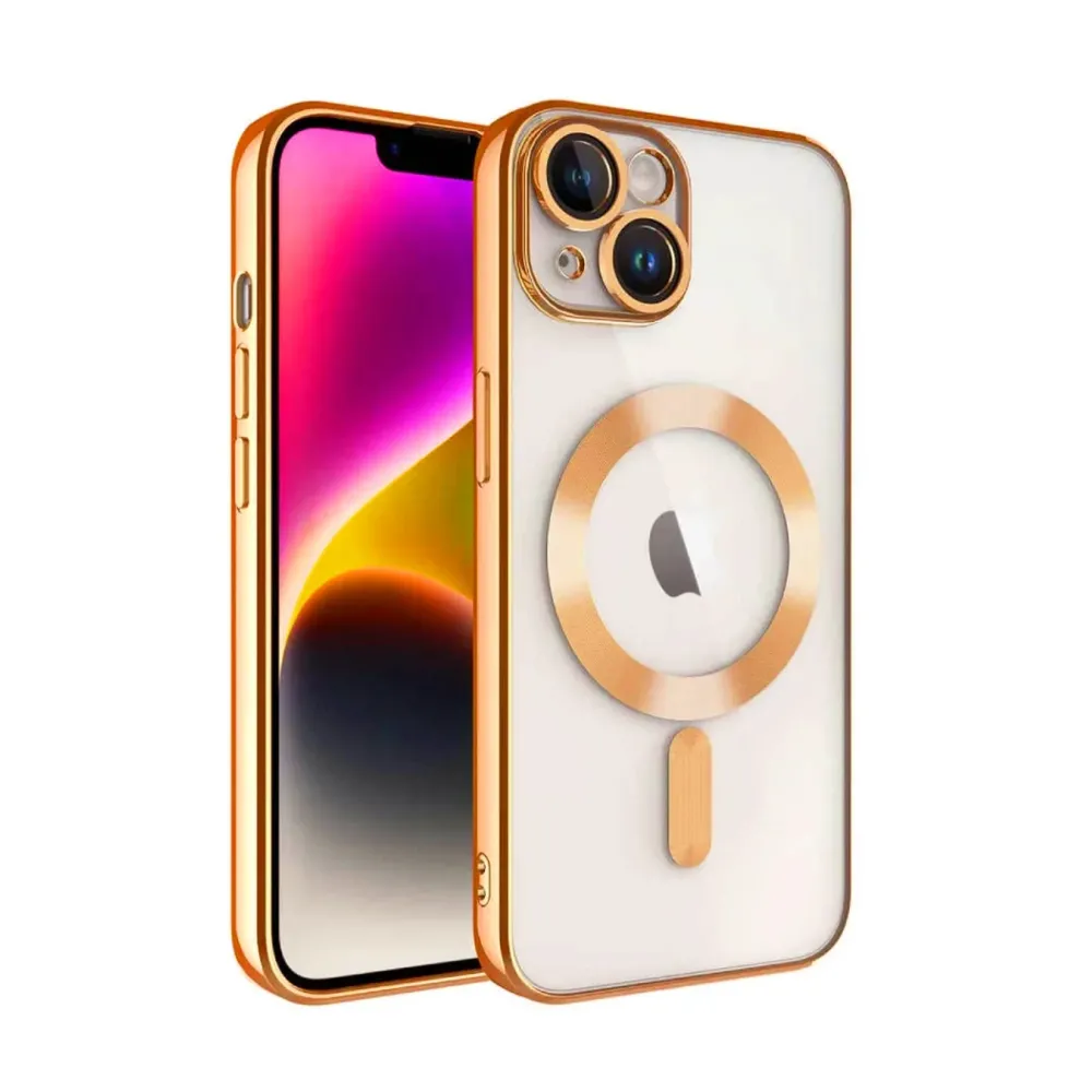 Newface Iphone 13 Kılıf Kross Magneticsafe Kapak - Turuncu