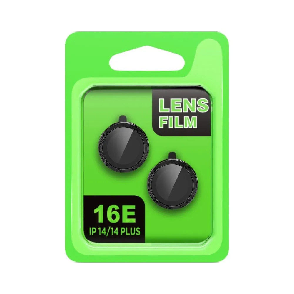 Newface Apple Iphone 16E Raze Metal Kamera Lens - Siyah