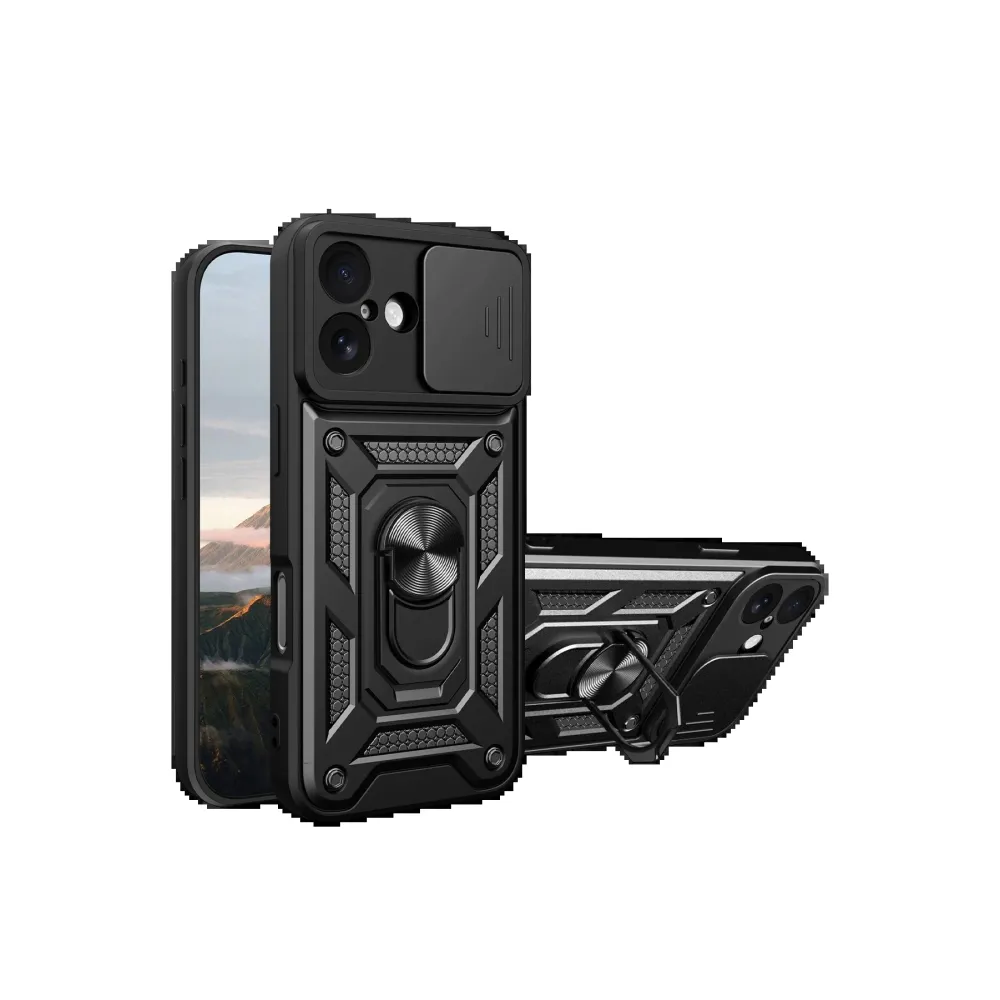 Newface Apple Iphone 17 Pars Lens Yüzüklü Silikon - Siyah