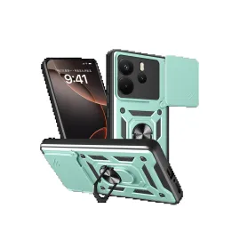 Newface Xiaomi Redmi Note 14 4G Pars Lens Yüzüklü Silikon - Yeşil