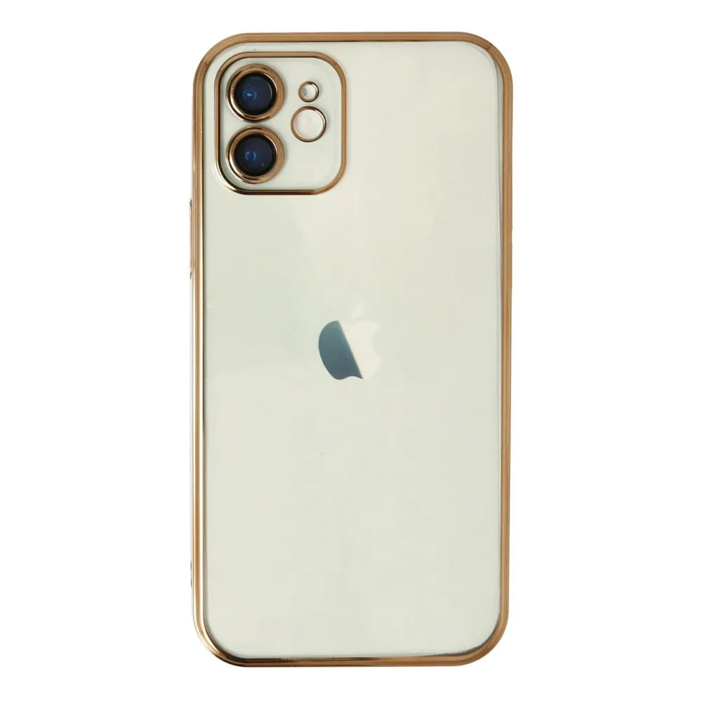 Newface Iphone 12 Kılıf Razer Lensli Silikon - Gold