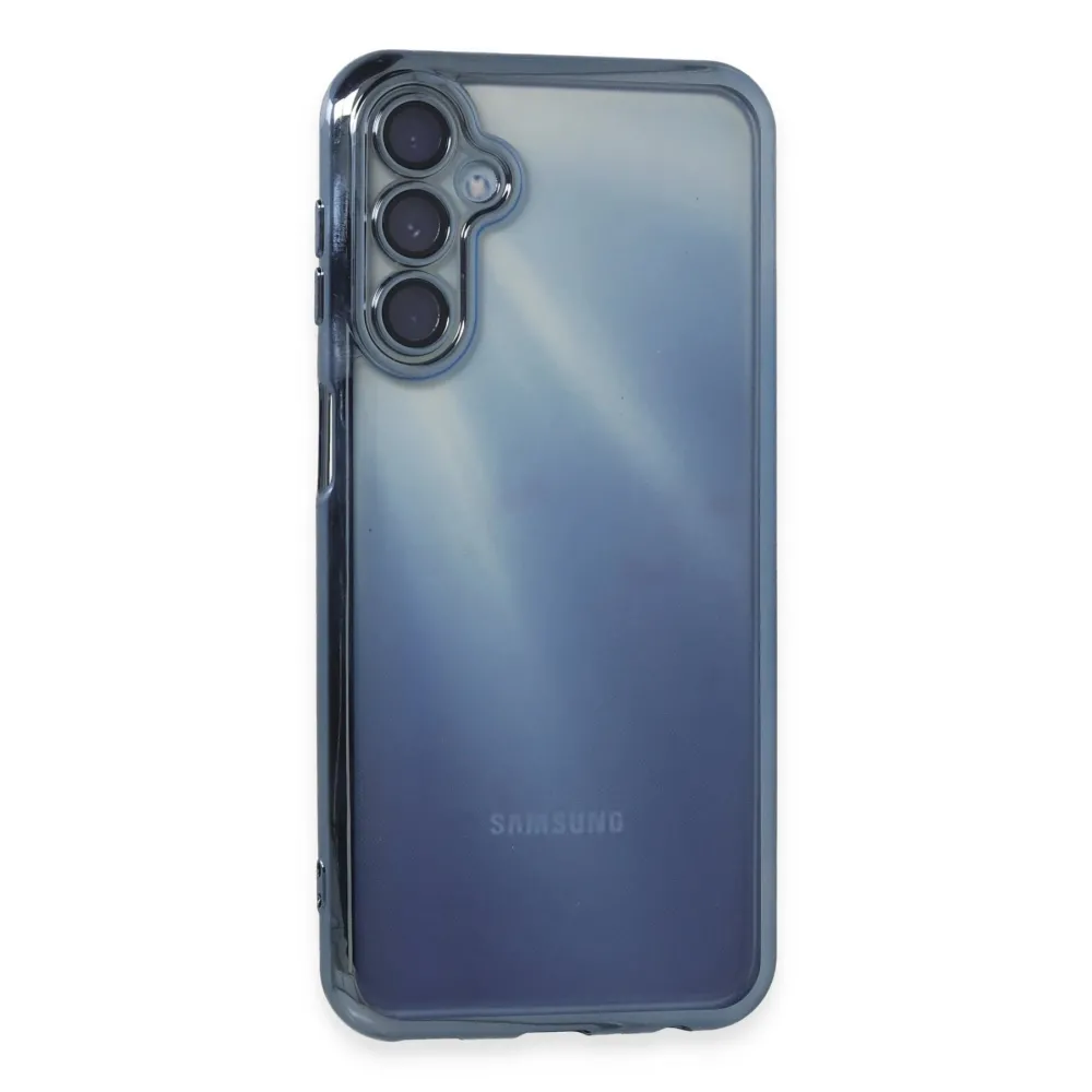 Newface Samsung Galaxy A15 4G Kılıf Razer Lensli Silikon - Açık Mavi