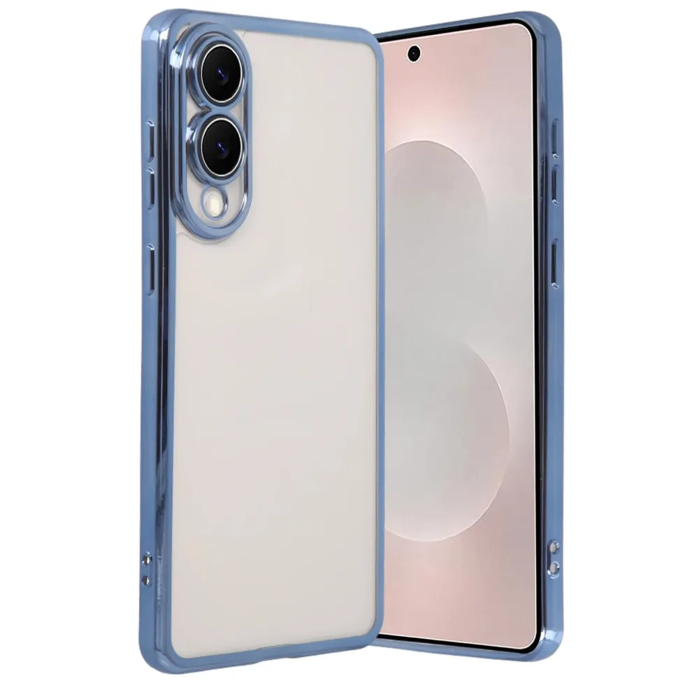 Newface Samsung Galaxy S25 Edge Razer Lensli Silikon - Açık Mavi