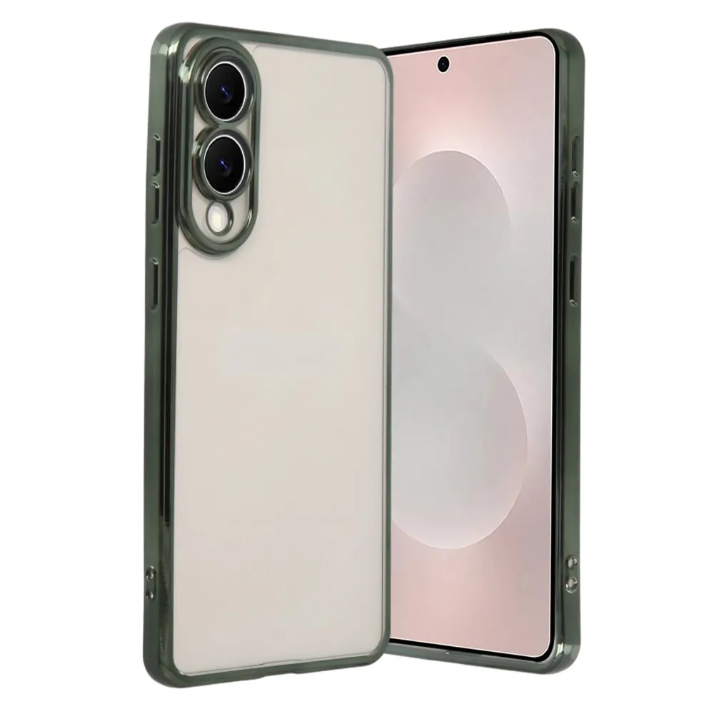 Newface Samsung Galaxy S25 Edge Razer Lensli Silikon - Yeşil