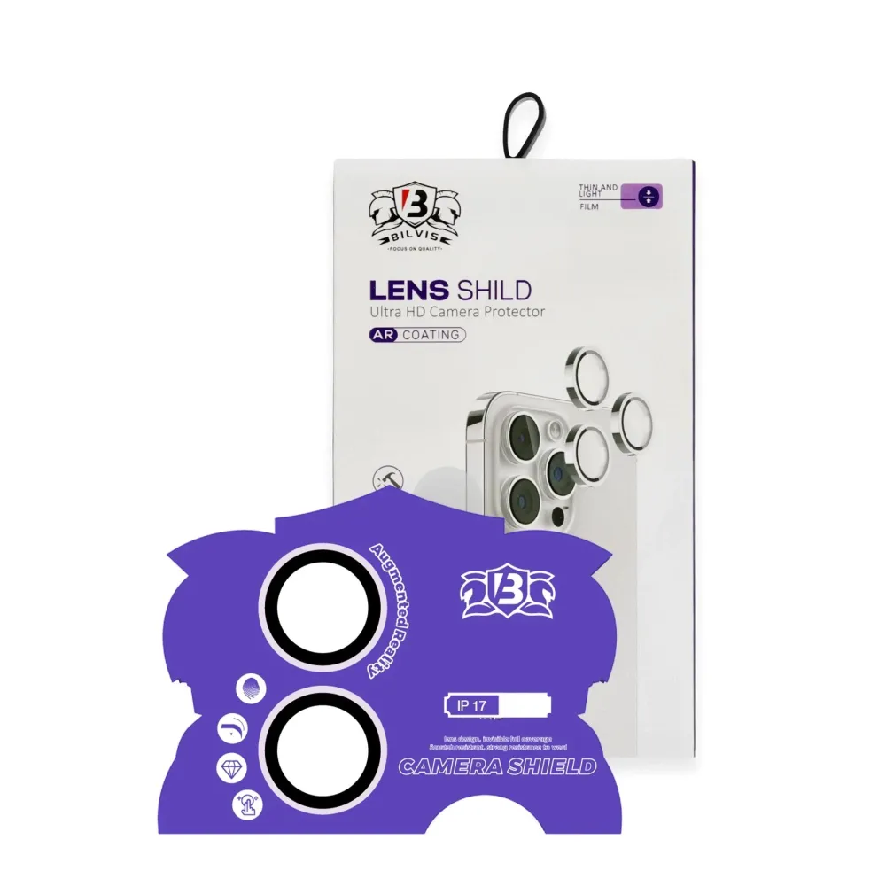 Newface Apple iPhone 17 Bilvis Titan Kamera Lens - Lila