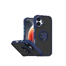 Newface Apple iPhone 17 Montreal Yüzüklü Silikon Kapak - Lacivert