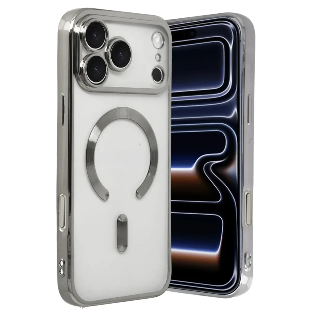 Newface Apple Iphone 17 Pro Max Kross Magneticsafe Kapak - Gümüş