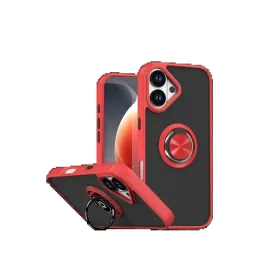 Newface Apple Iphone 17 Montreal Yüzüklü Silikon Kapak - Kırmızı