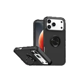 Newface Apple iPhone 17 Pro Max Montreal Yüzüklü Silikon Kapak - Siyah