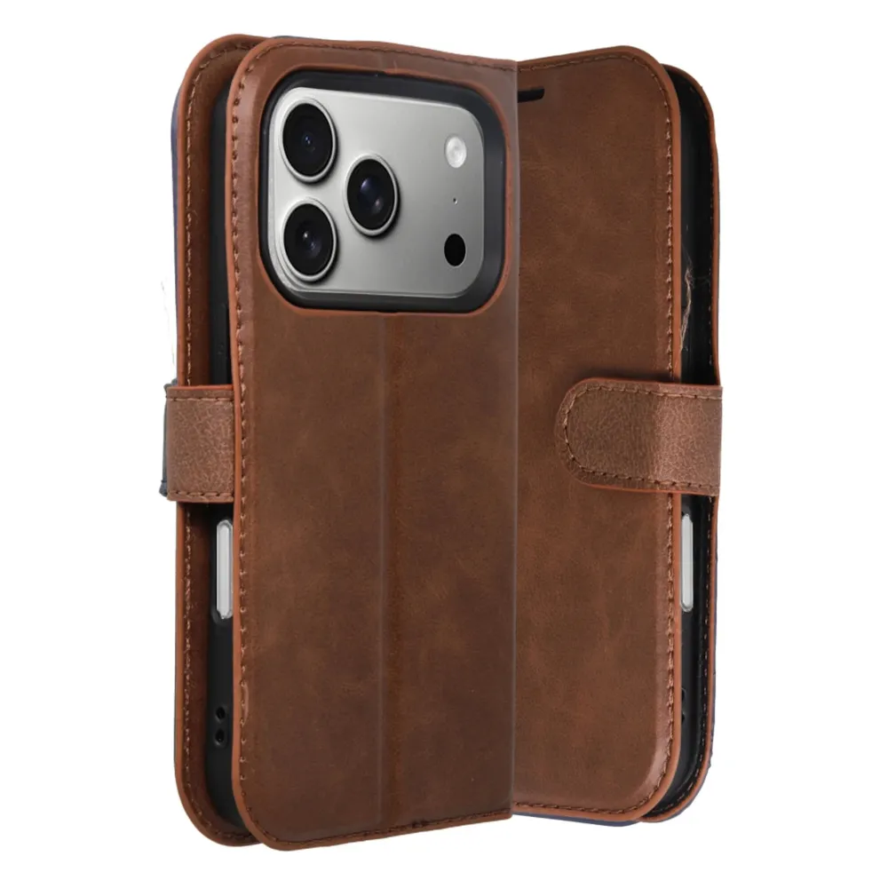 Newface Apple Iphone 17 Pro Trend S Plus Kapaklı Kılıf - Taba