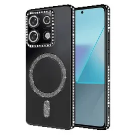 Newface Xiaomi Redmi Note 13 Pro 4G Joke Simli Magneticsafe Kılıf - Siyah