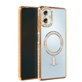 Newface Samsung Galaxy A06 Joke Simli Magneticsafe Kılıf - Gold