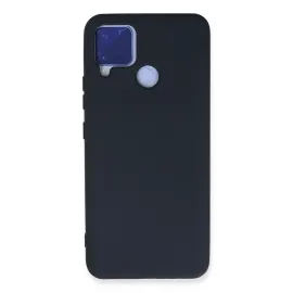 Newface Realme C15 Kılıf Nano Içi Kadife Silikon - Lacivert