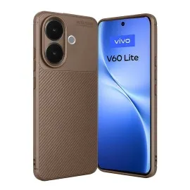 Newface Vivo V60 Lite Auto Focus Karbon Kapak - Kahverengi