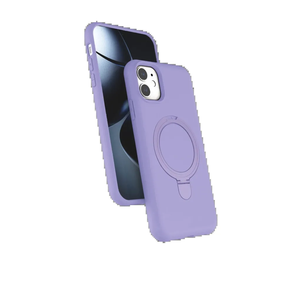 Newface Apple iPhone 11 Regal Magsafe Standlı Kapak - Lila
