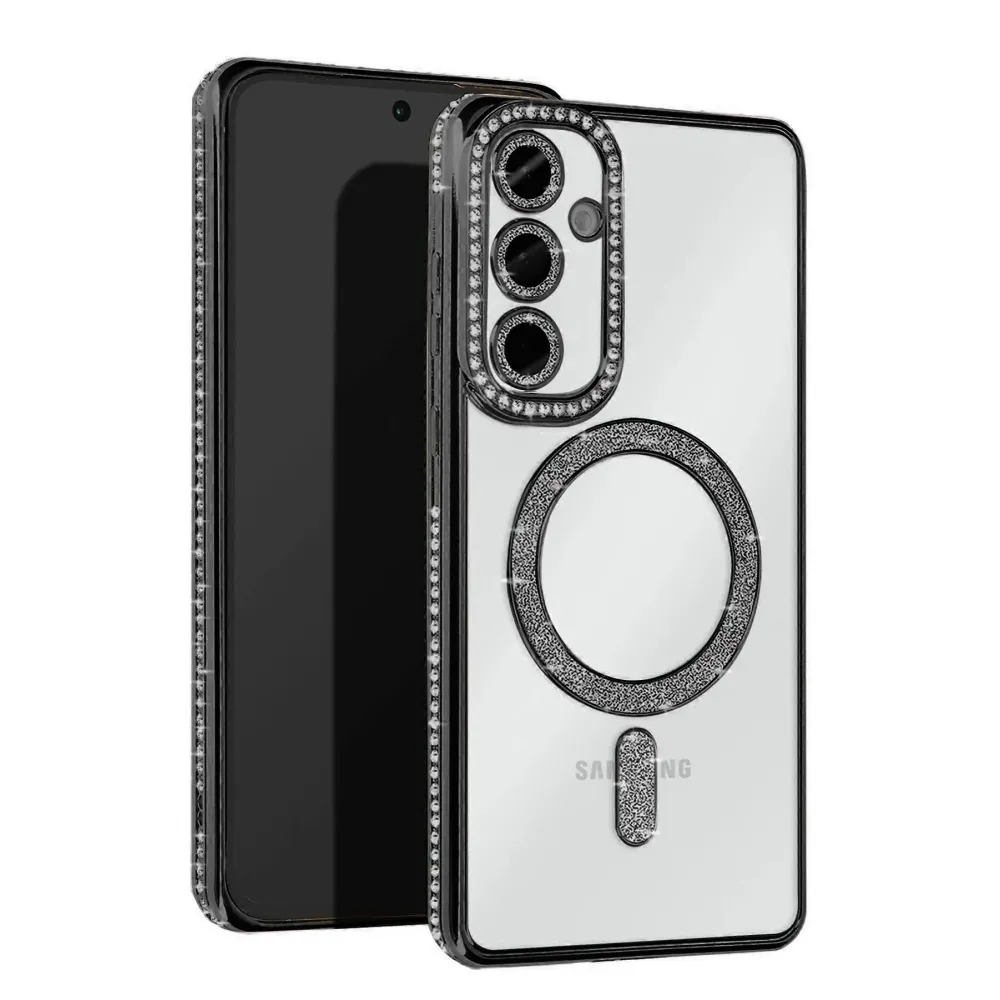 Newface Samsung Galaxy A35 5G Joke Simli Magneticsafe Kılıf - Siyah