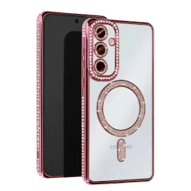 Newface Samsung Galaxy A55 5G Joke Simli Magneticsafe Kılıf - Pembe