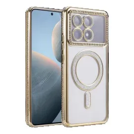 Newface Xiaomi Poco X6 Pro Joke Simli Magneticsafe Kılıf - Gold