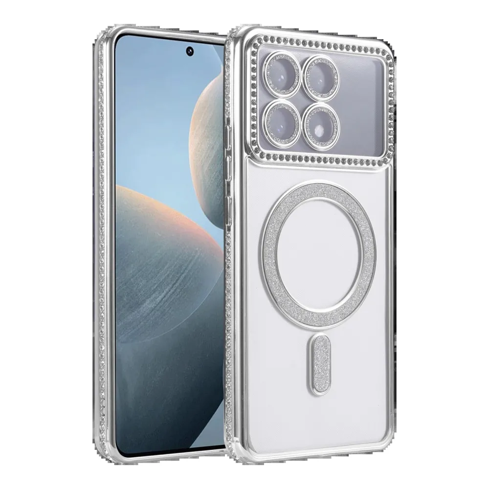 Newface Xiaomi Poco X6 Pro Joke Simli Magneticsafe Kılıf - Gümüş