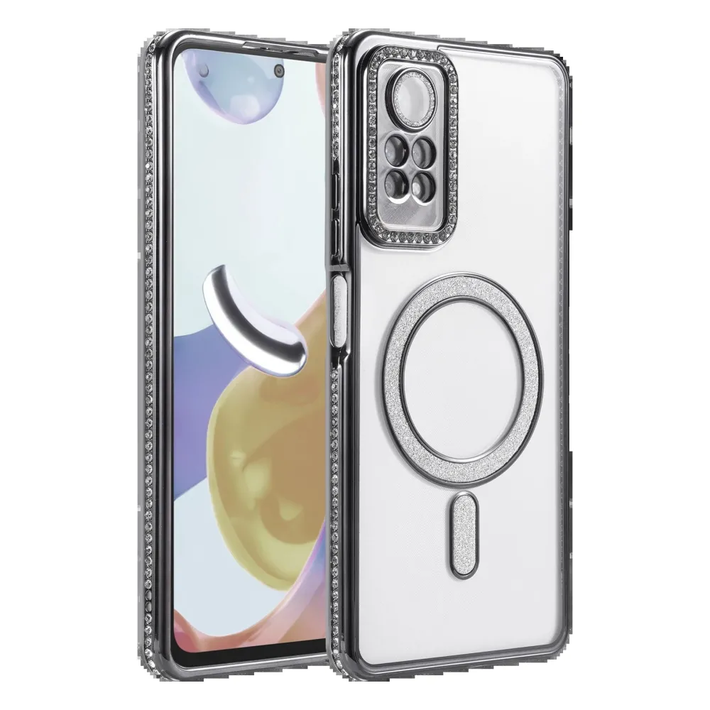 Newface Xiaomi Redmi Note 12 Pro 4G Joke Simli Magneticsafe Kılıf - Siyah