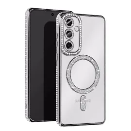 Newface Samsung Galaxy A26 Joke Simli Magneticsafe Kılıf - Gümüş