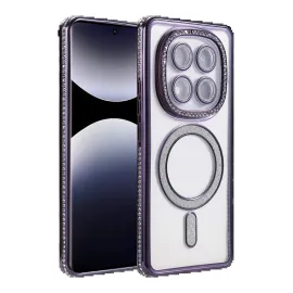 Newface Xiaomi Redmi Note 14 Pro 5G Joke Simli Magneticsafe Kılıf - Derin Mor