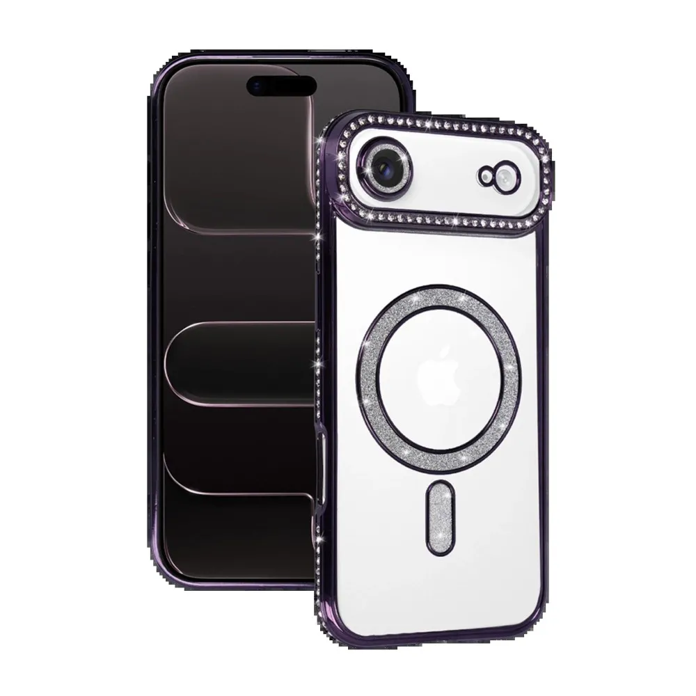 Newface Apple Iphone 17 Air Joke Simli Magneticsafe Kılıf - Derin Mor