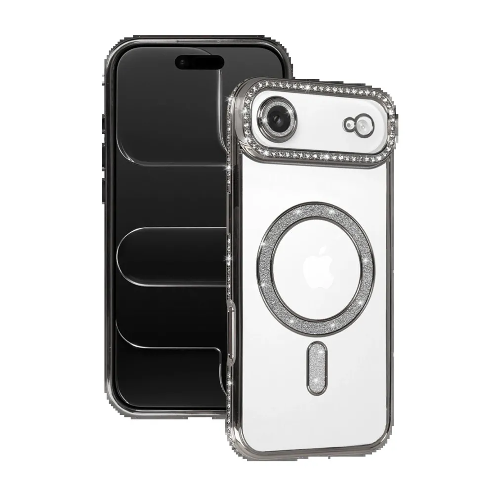 Newface Apple Iphone 17 Air Joke Simli Magneticsafe Kılıf - Gümüş