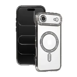 Newface Apple Iphone 17 Air Joke Simli Magneticsafe Kılıf - Gümüş