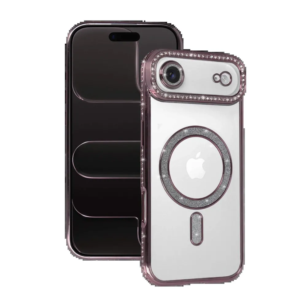 Newface Apple Iphone 17 Air Joke Simli Magneticsafe Kılıf - Pembe