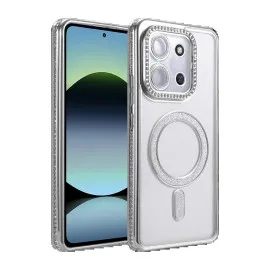 Newface Xiaomi Redmi 15C 4G Joke Simli Magneticsafe Kılıf - Gümüş