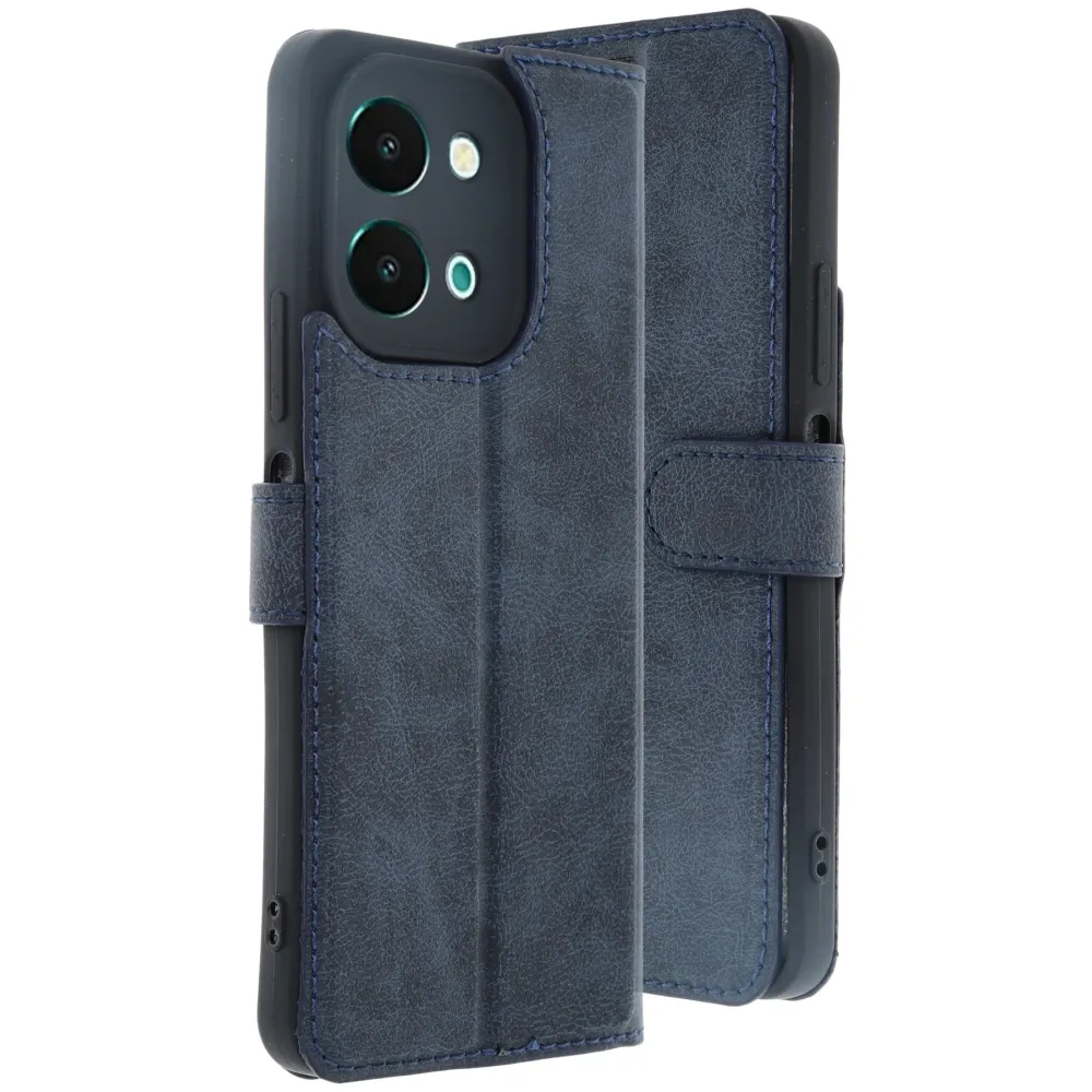 Newface Vivo Y28 Kılıf Trend S Plus Kapaklı Kılıf - Lacivert