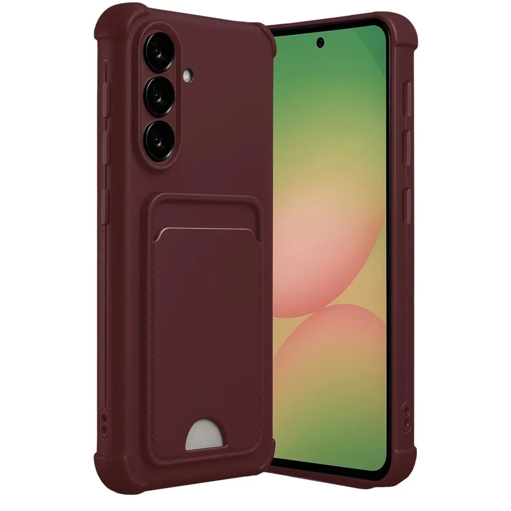 Newface Samsung Galaxy A17 5G Kelvin Kartvizitli Silikon - Bordo