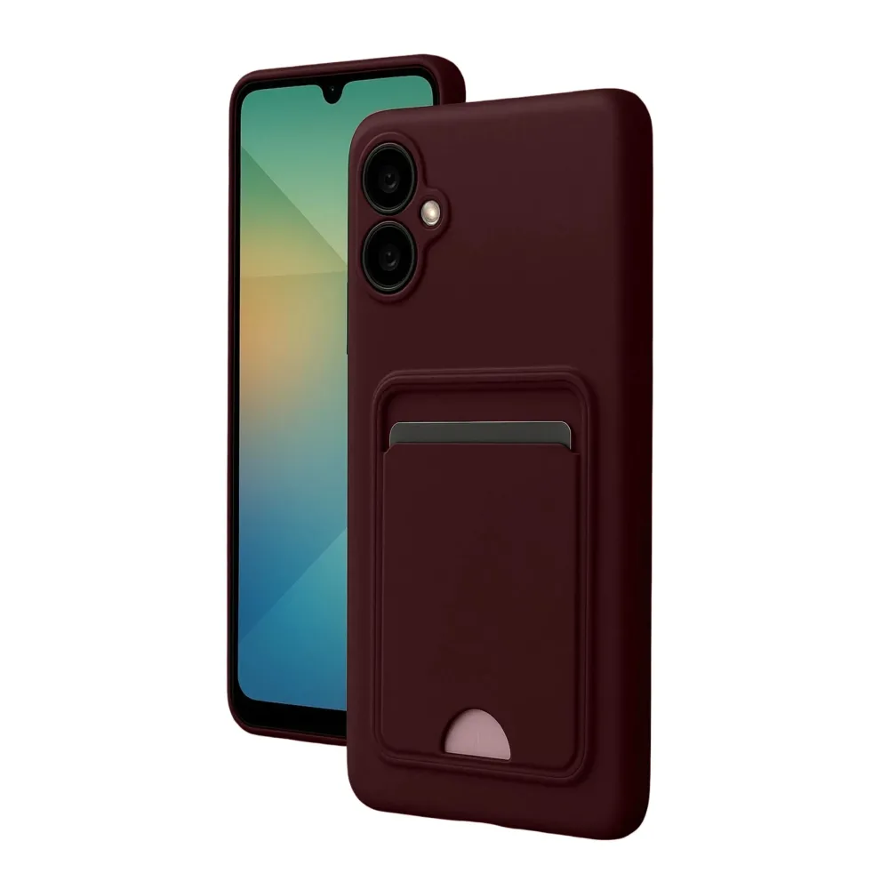 Newface Samsung Galaxy A07 Kelvin Kartvizitli Silikon - Bordo