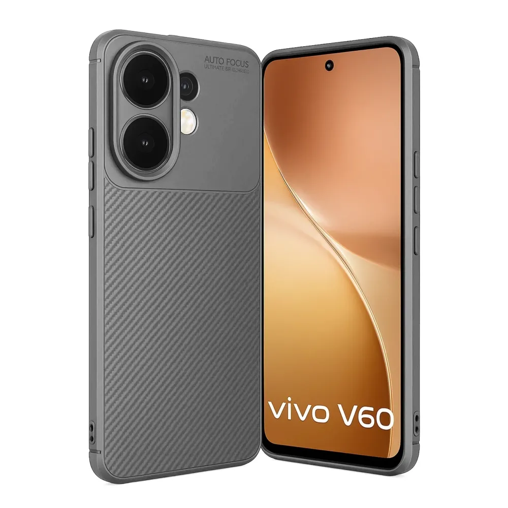 Newface Vivo V60 5G Auto Focus Karbon Kapak - Gri
