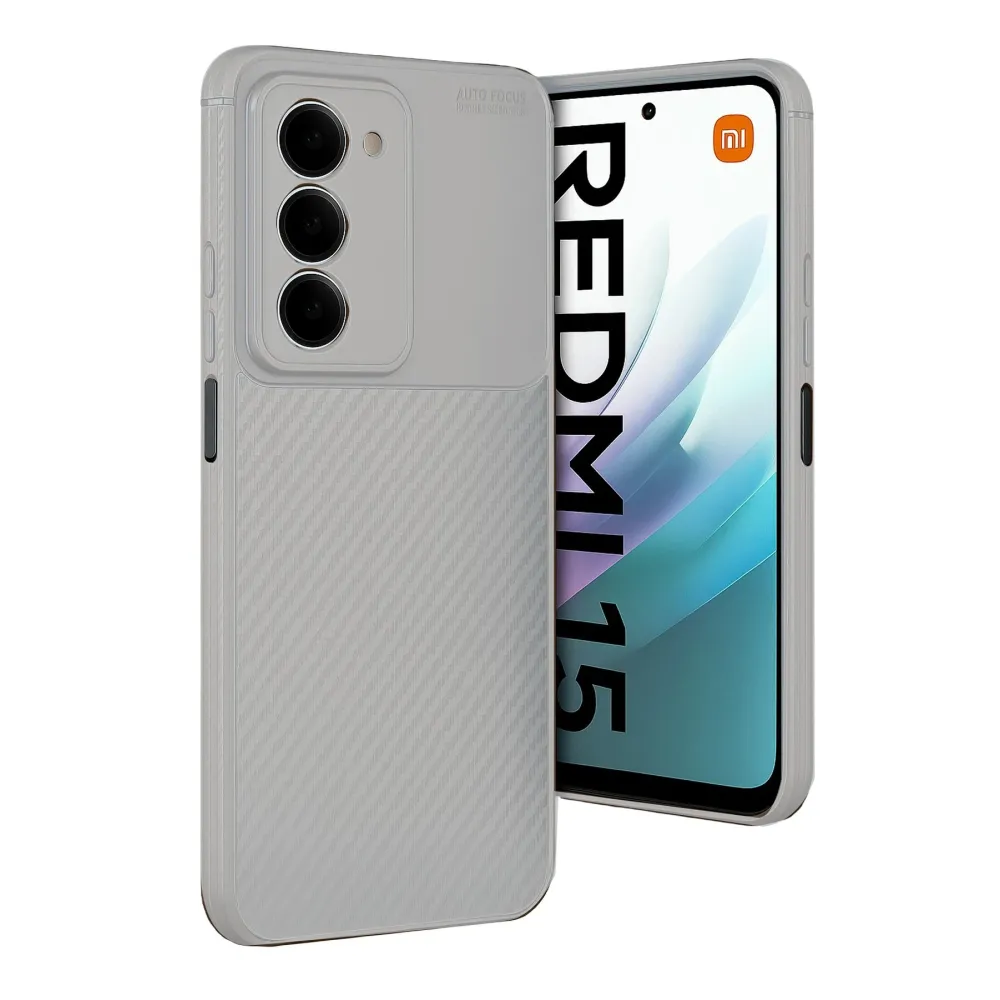 Newface Xiaomi Redmi 15 4G Auto Focus Karbon Kapak - Gri