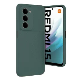 Newface Xiaomi Redmi 15 4G Auto Focus Karbon Kapak - Koyu Yeşil