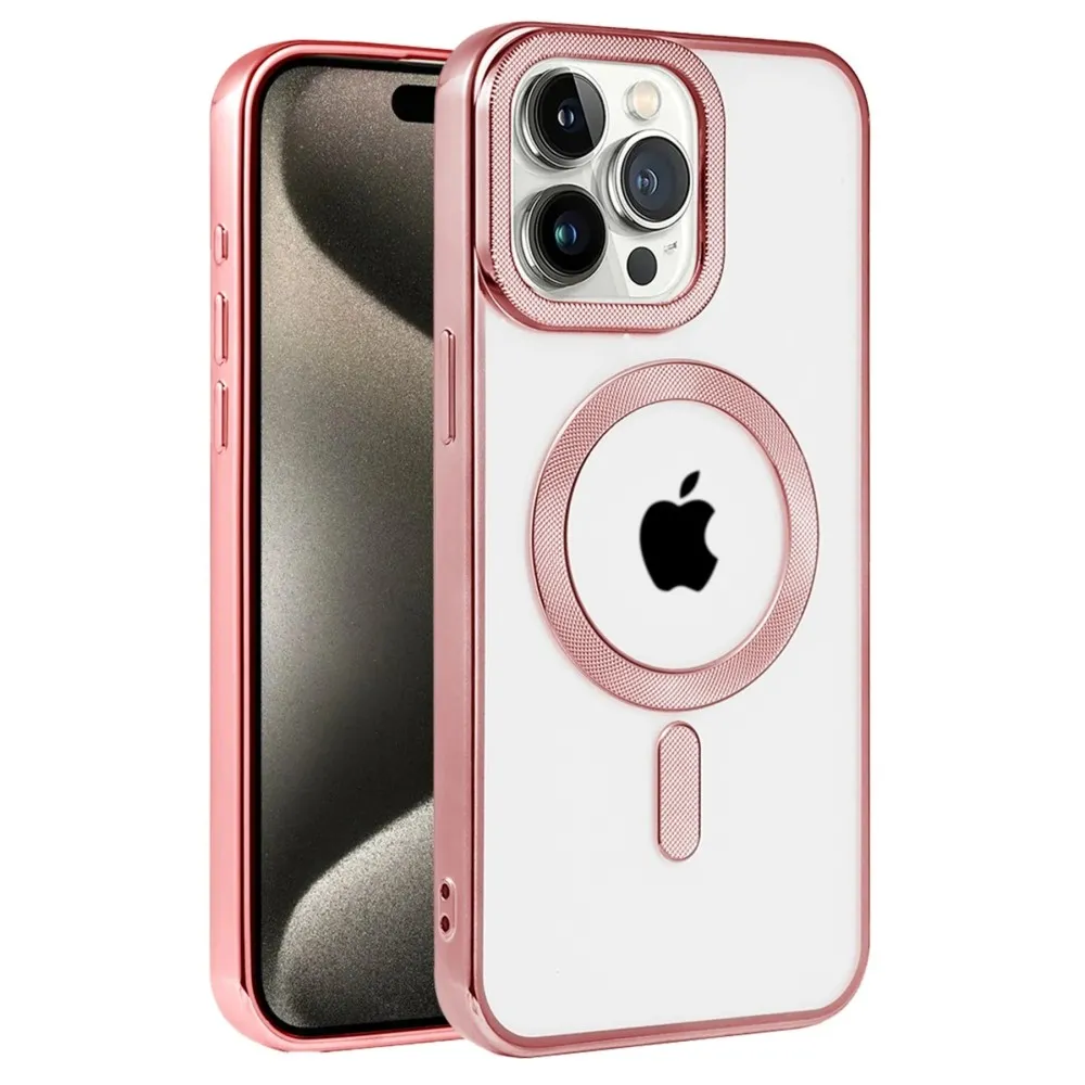 Newface Iphone 14 Pro Kılıf Kronos Magsafe Kapak - Rose Gold