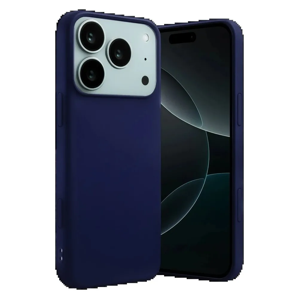 Newface Apple Iphone 17 Pro Nano Içi Kadife Silikon - Lacivert