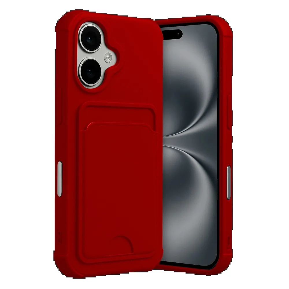 Newface Apple Iphone 17 Kelvin Kartvizitli Silikon - Kırmızı