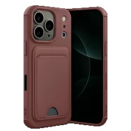 Newface Apple Iphone 17 Pro Kelvin Kartvizitli Silikon - Bordo