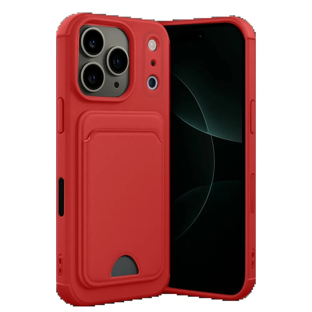 Newface Apple Iphone 17 Pro Max Kelvin Kartvizitli Silikon - Kırmızı