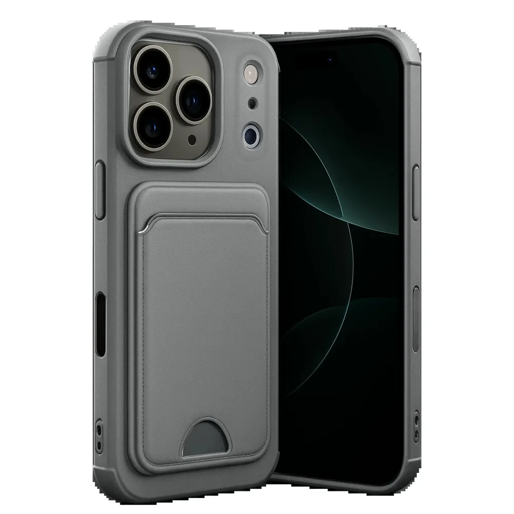 Newface Apple Iphone 17 Pro Max Kelvin Kartvizitli Silikon - Gri