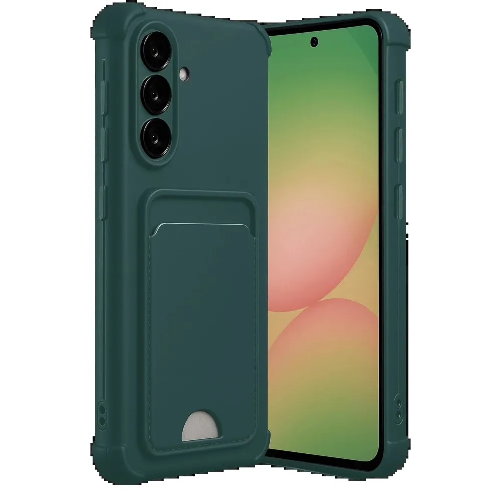 Newface Samsung Galaxy A17 5G Kelvin Kartvizitli Silikon - Koyu Yeşil