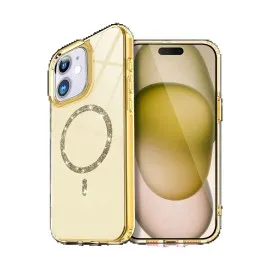 Newface Apple Iphone 11 Live Diamond Magsafe Kapak - Sarı