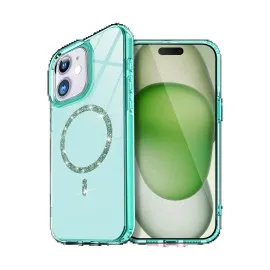 Newface Apple Iphone 11 Live Diamond Magsafe Kapak - Yeşil