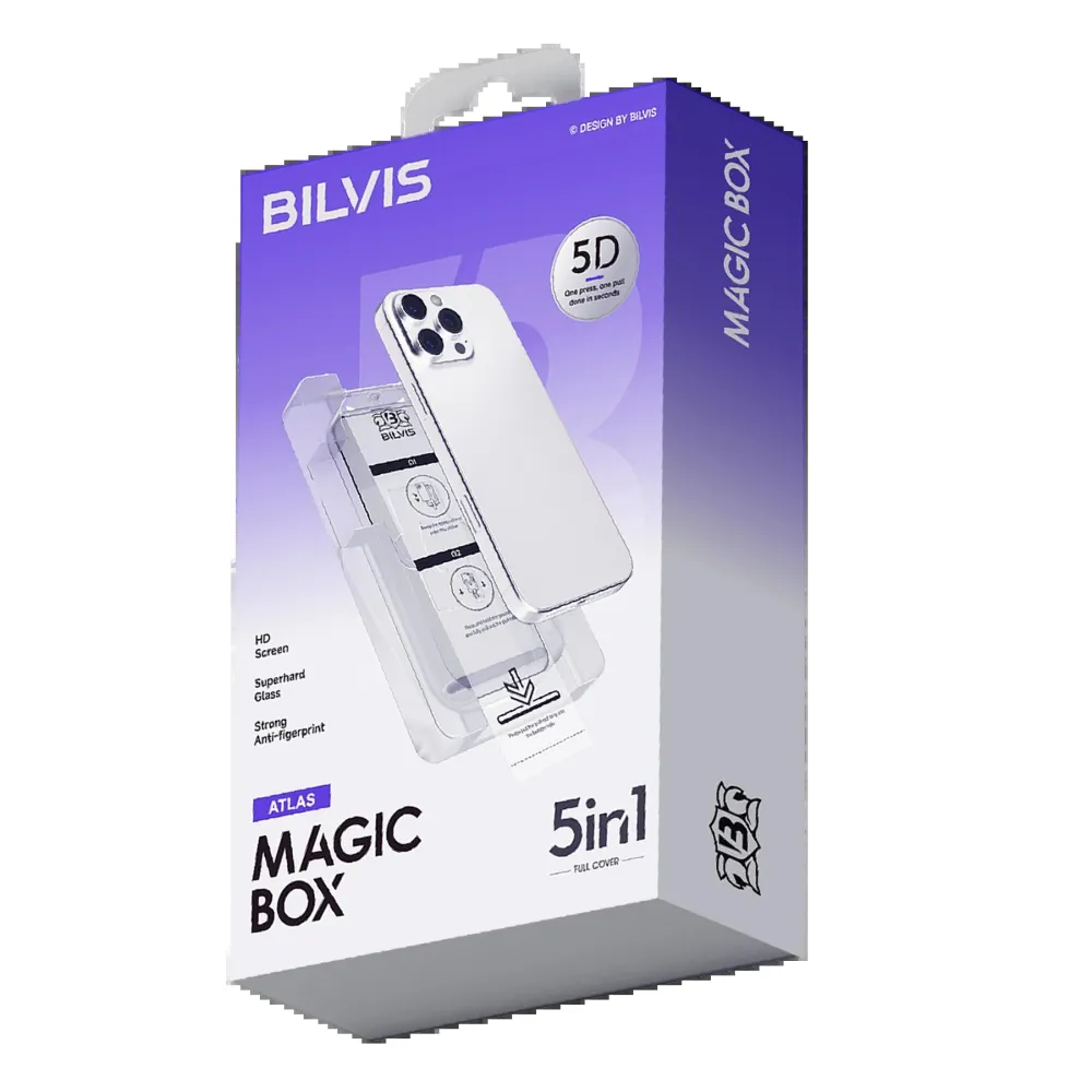 Newface Apple Iphone 17 Air Bilvis 5In1 3D Magic Cam Ekran Koruyucu - Siyah