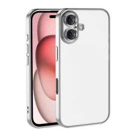 Newface Apple Iphone 17 Razer Lensli Silikon - Gümüş